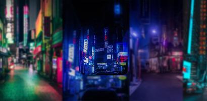 Neon City HD wallpaper Affiche