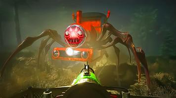 پوستر Scary Spider Train Monster Cho