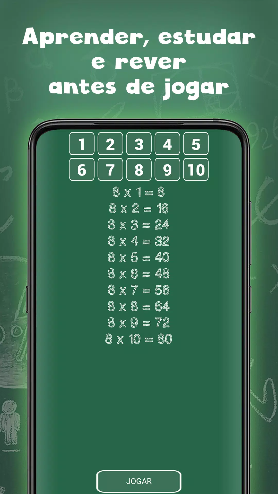 Aprendendo a tabuada de multiplicação de 6 jogando