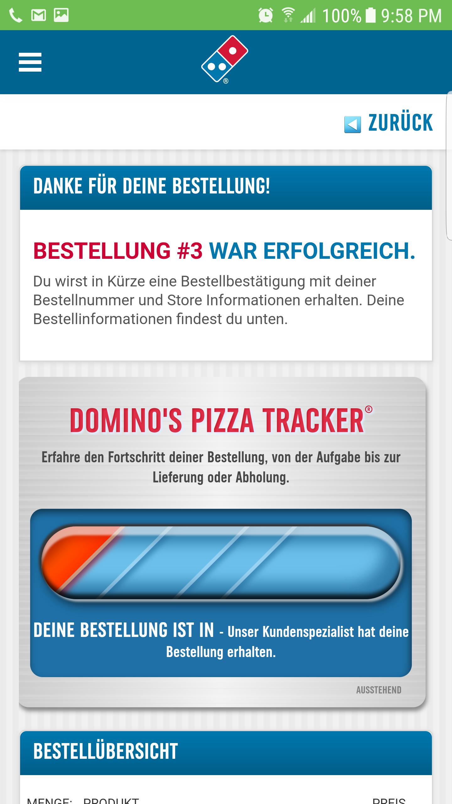 Domino's Pizza Schweiz für Android - APK herunterladen