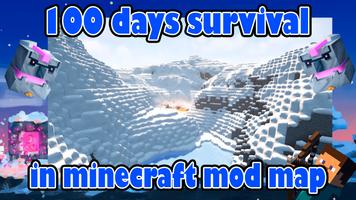 Minecraft 100 Days Survival PE Affiche