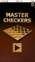 Checkers Draughts - board game Plakat