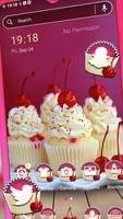 Cherry Cupcakes Theme Affiche