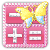 Pink Icon Kawaii Calculator