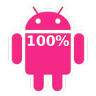 Pink Android Battery Zeichen