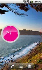 download Pink Analog Clock APK