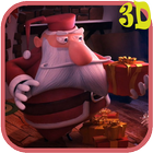 Christmas Santa 3D. Wallpaper آئیکن