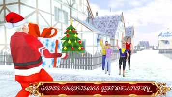 सांता क्रिसमस उपहार वितरण खेल पोस्टर