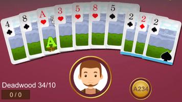 Gin Rummy Offline Card Game โปสเตอร์