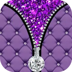 download Purple Diamond Zipper Screen XAPK