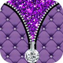 Purple Diamond Zipper Screen aplikacja