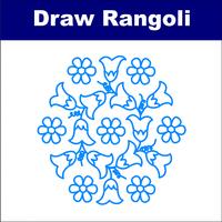 Poster How to Draw Rangoli - Step by Step