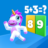 Unicorn Dash Game: Math Runner أيقونة