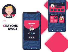 Crayons KWGT الملصق