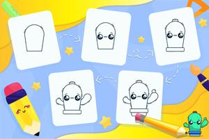 Learn to Draw Cute Characters تصوير الشاشة 1