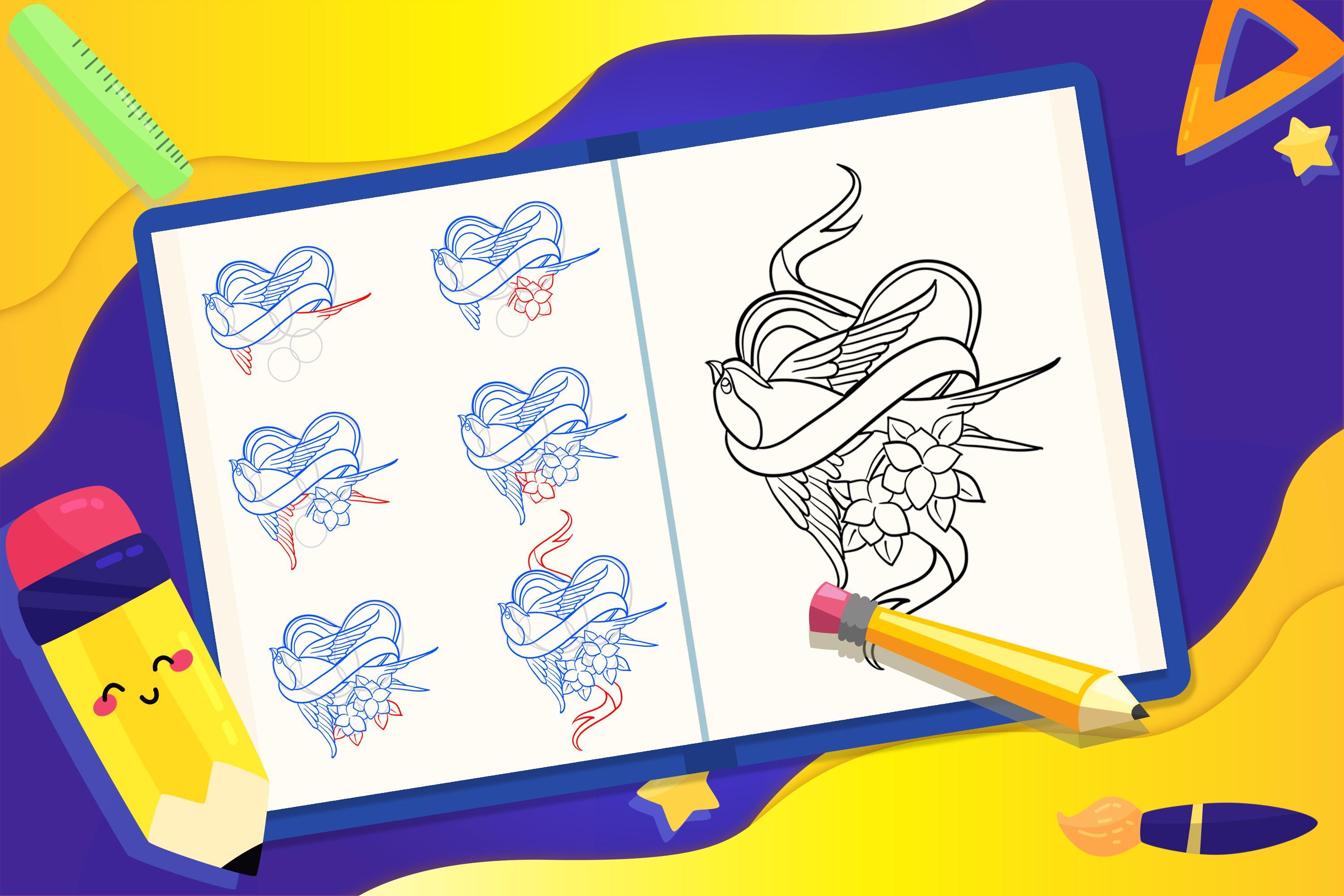 Learn How to Draw Tattoos Traditional Tattoos APK per Android Download