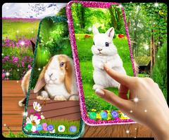 Fond avec des lapins de Pâques capture d'écran 1