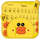 Yellow Cute Adorable Duck Keyboard Theme आइकन