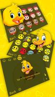 Yellow Cute Adorable Duck Keyboard Theme स्क्रीनशॉट 3