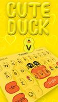 Yellow Cute Adorable Duck Keyboard Theme poster