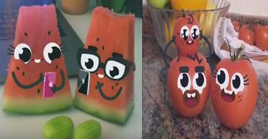 cute food- funny food plakat