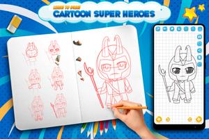 Learn to Draw Cartoon Heroes スクリーンショット 2