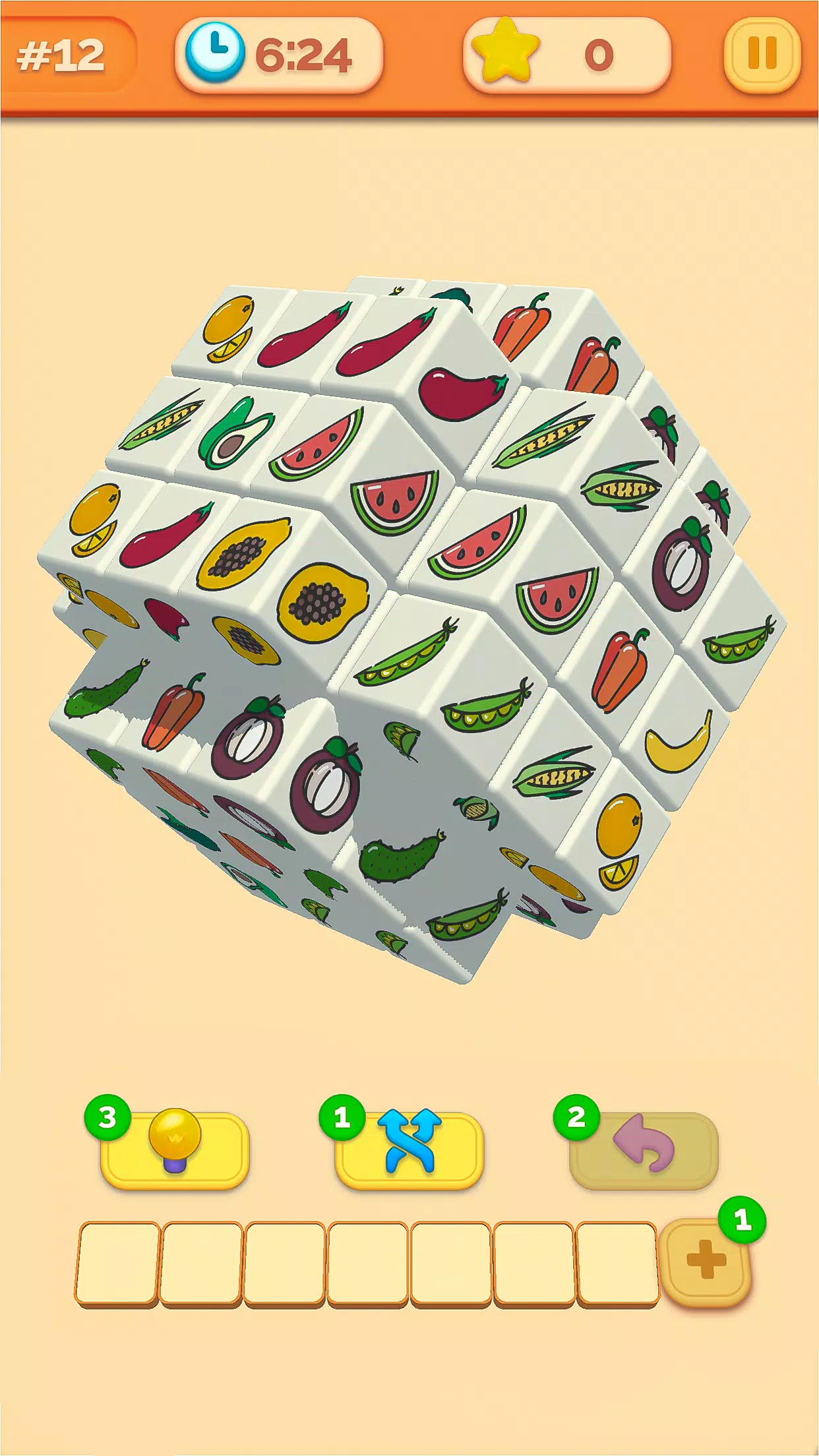 立方体消消乐3D:动态砖块配对