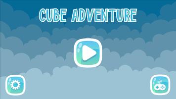 Cube aventure coureur amusant Affiche