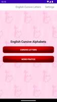 Cursive Letters Alphabets ポスター