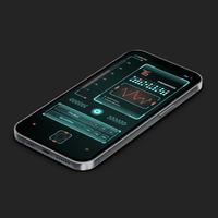 Cyber KLWP theme - NEON SPACE скриншот 1