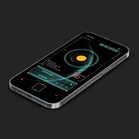 Cyber KLWP theme - NEON SPACE скриншот 2
