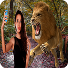 Selfi With Lion - Wallpaper Photo Editor أيقونة