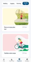 Application entraînement vélo Affiche