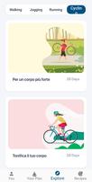 Poster Allenamento bicicletta app