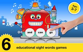 Sight Words Learning Games & R Affiche