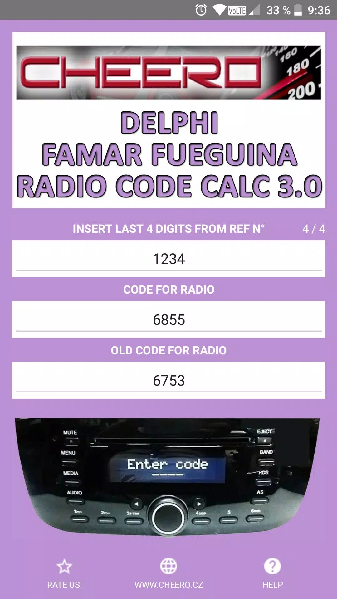 RADIO CODE for DELPHI FAMAR Latest Version 8.0.0 for Android