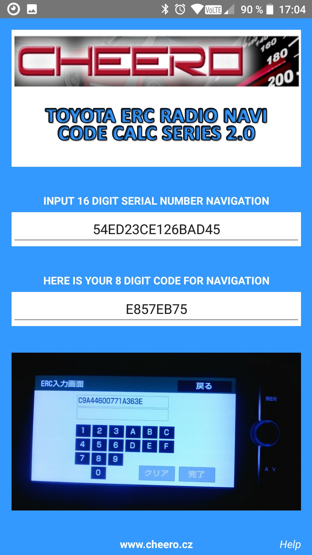 Última Versão de RADIO CODE for TOYOTA ERC 1.3.1 para Android