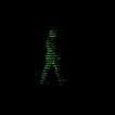 Walking Matrix Wallpaper Green
