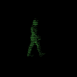 Walking Matrix Wallpaper Green