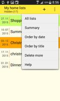 Home Lists screenshot 1