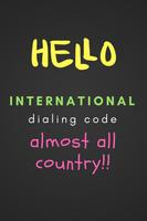 Country Code all world Affiche