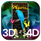 Amazing 3D, 4D Live Wallpaper simgesi