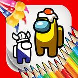 Among Us Coloring Book 2021 : Glitter Fun Art