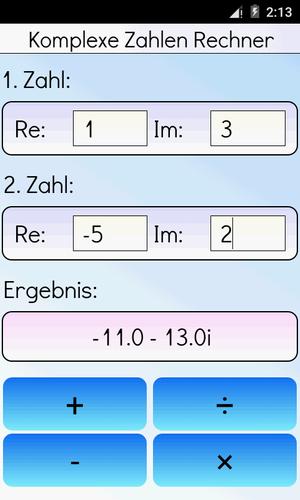 Komplexe Zahlen Rechner 2 7 Android Apk Herunterladen