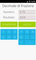 1 Schermata Decimale di frazione