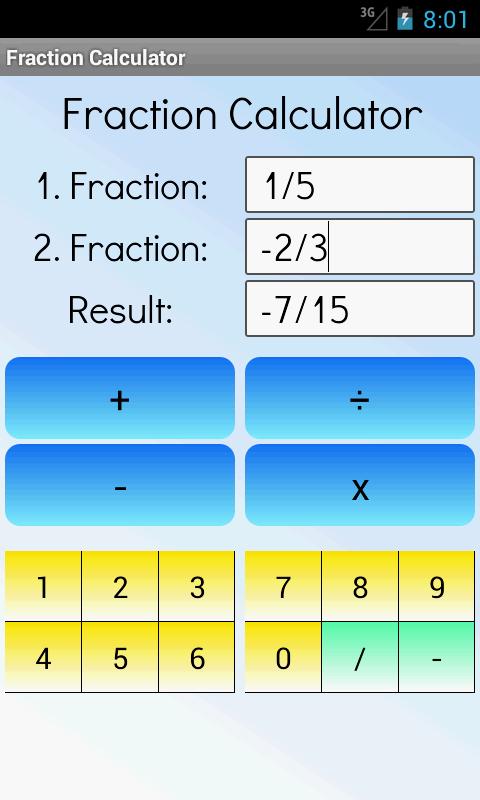 fraction calculator fraction calculator