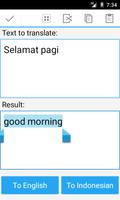 برنامه‌نما Indonesian English Translator عکس از صفحه