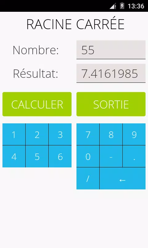 calculateur de racine carrée APK pour Android Télécharger