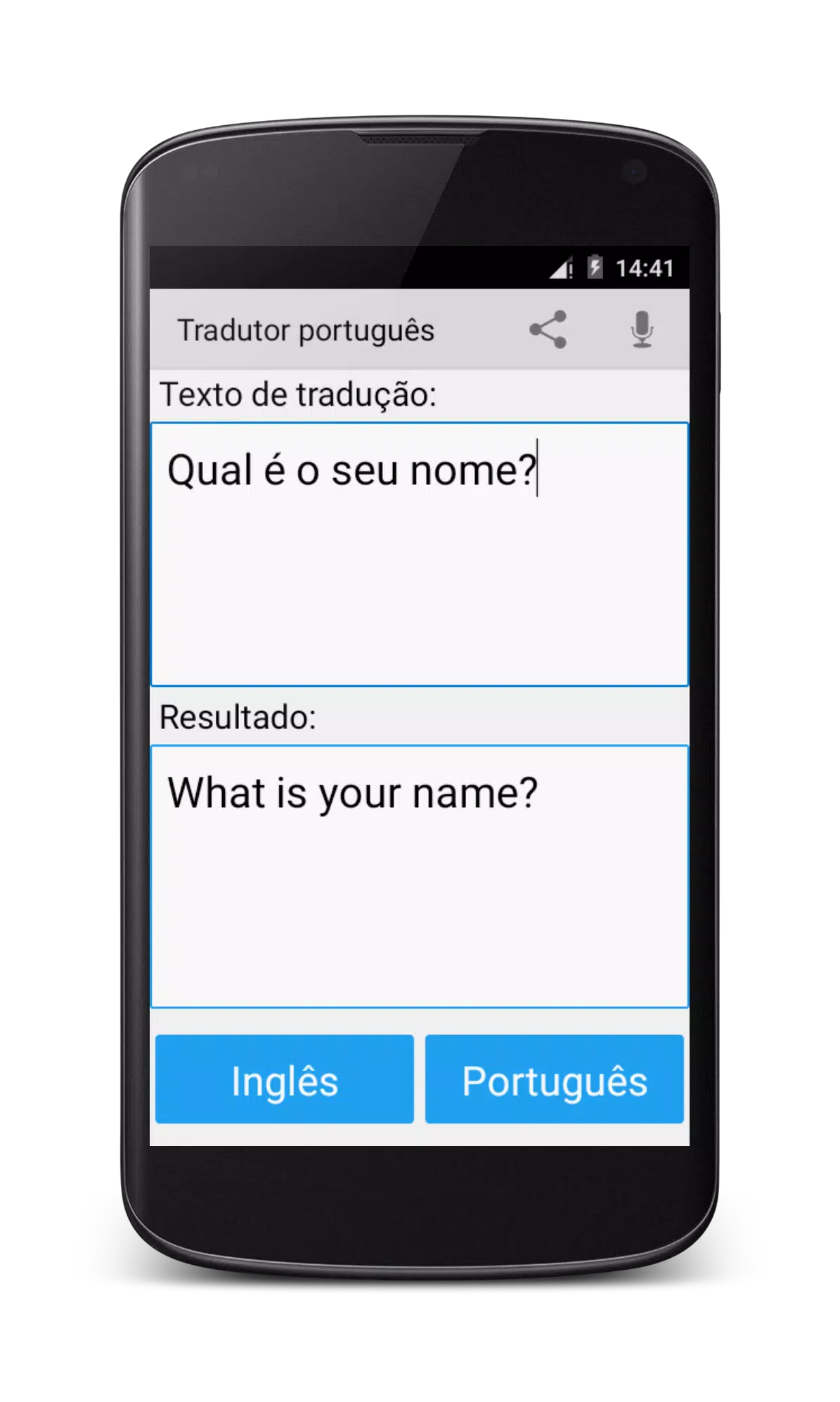 Tradução para português ​ 
