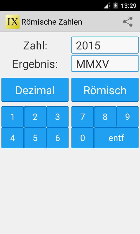 Römische Zahlen für Android - APK herunterladen